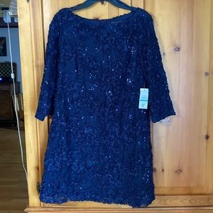 Blue sequin dress